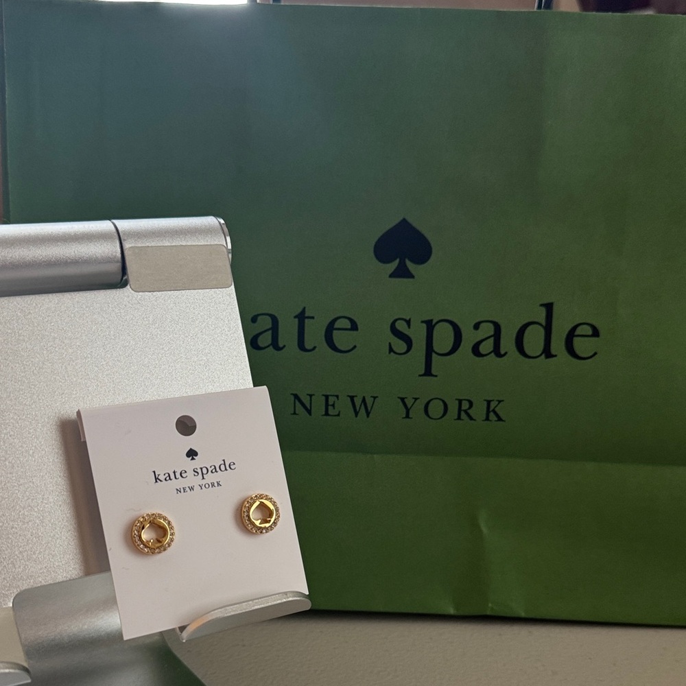 Kate Spade Gold-Tone Halo Stud Earrings